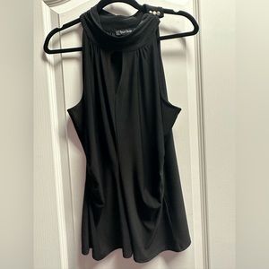 WHBM black halter top Large